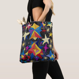 Bolsa Tote Paraíso da Galáxia - Noite Estrelada Abstrata Vibr