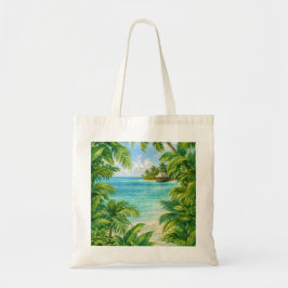 Bolsa Tote Paraíso de Praia da Ilha Tropical de Aitutaki