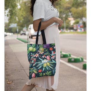 Bolsa Tote Paraíso Floral Tropical Exótico Monograma