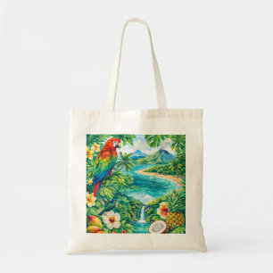 Bolsa Tote Paraíso Tropical da Ilha de Guadeloupe Praia