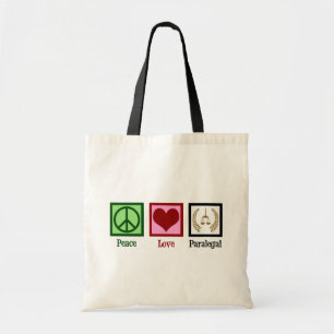 Bolsa Tote Paralegal Peace Love