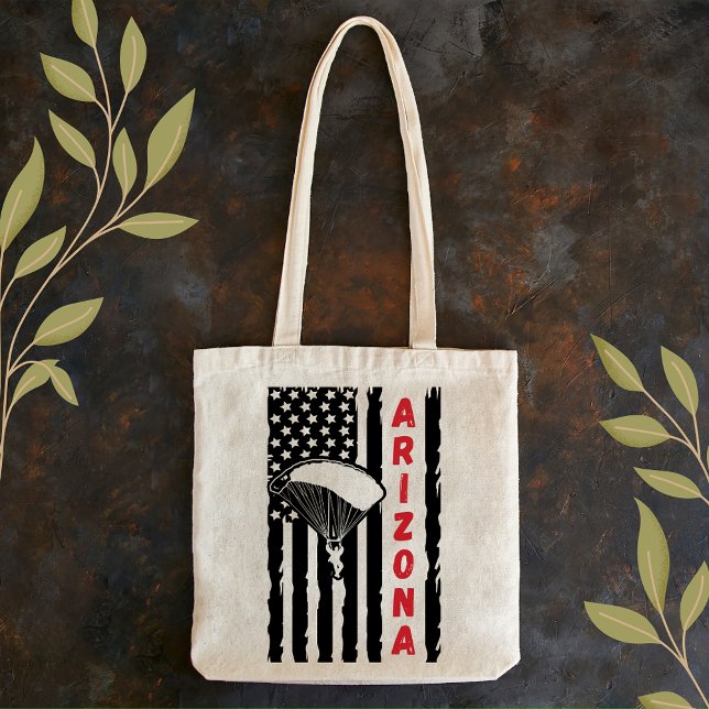 Bolsa Tote Paraquedismo de parapente de Arizona de vindima (Criador carregado)