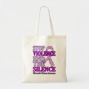 Bolsa Tote Parar a violência apoia a conscientização da vi