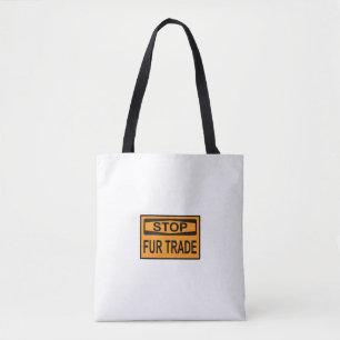 Bolsa Tote Parar Sinal de Comércio de Peles - Laranja