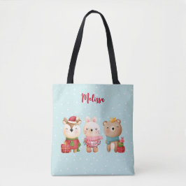 Bolsa Tote Parceiros de Natal - Rebelde, Urso e Coelho