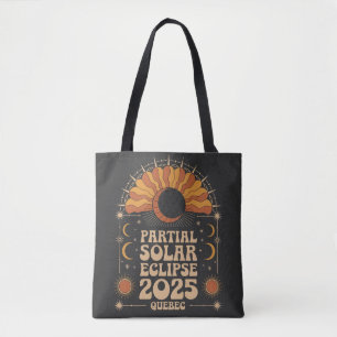 Bolsa Tote Parcial Solar Eclipse 2025 Quebec Canadá