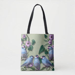 Bolsa Tote pardais-de-java