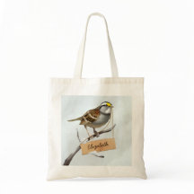 Pardal com garganta branca personalizada