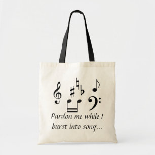 Bolsa Tote Pardon me quando eu estourar na canção