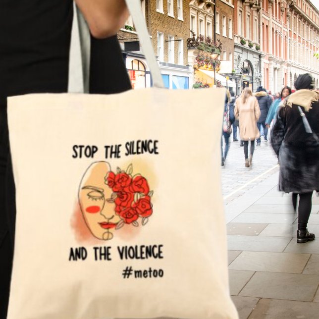 Bolsa Tote Pare com o Silêncio Ativista Feminista Metoo (Shop now and stand up, speak out and make a difference!)