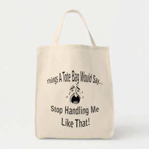 Bolsa Tote Pare de me manipular com a barra de ferramentas