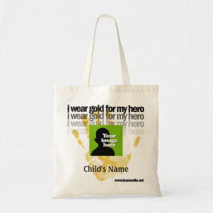 Bolsa Tote Pare o saco do cancer da infância