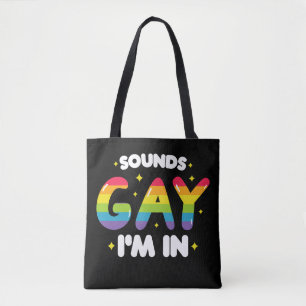 Bolsa Tote Parece Gay, estou no Orgulho LGBT Engraçado