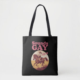 Bolsa Tote Parece Gay Estou no Orgulho Ocidental Lésbico Prog