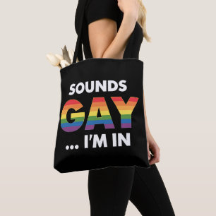 Bolsa Tote Parece Gay Eu Sou Arco-íris Orgulho LGBTQ