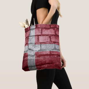 Bolsa Tote Parede de bandeira da Dinamarca