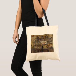 Bolsa Tote Parede de Casa no Rio por Egon Schiele