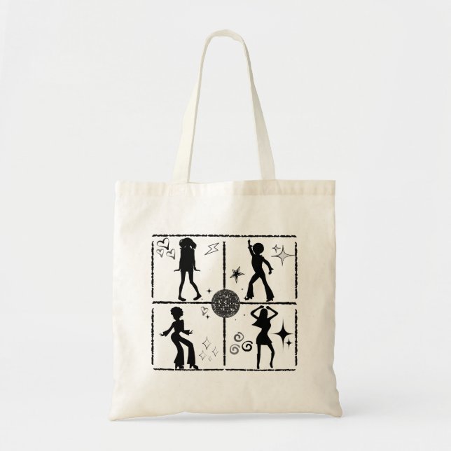 Bolsa Tote Parede de Dança Retroativa.w (Frente)