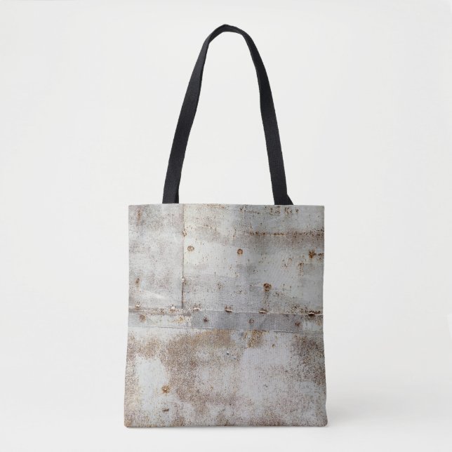 Bolsa Tote Parede de metal colorida, listras. (Frente)