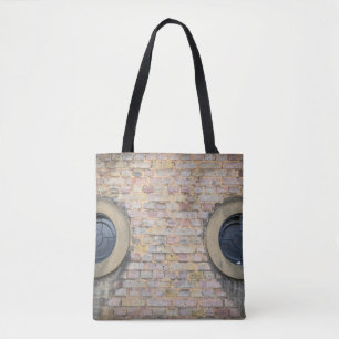 Bolsa Tote Parede de tijolo e sacola das janelas