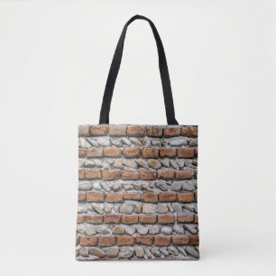 Bolsa Tote Parede de tijolos castanhos