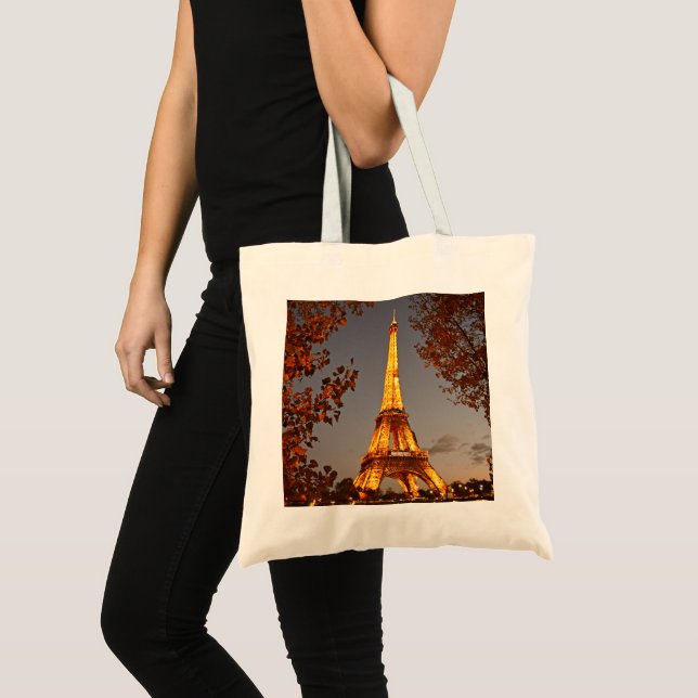 Bolsa Tote Paris - cidade das luzes - torre Eiffel - sacola (Frente (produto))