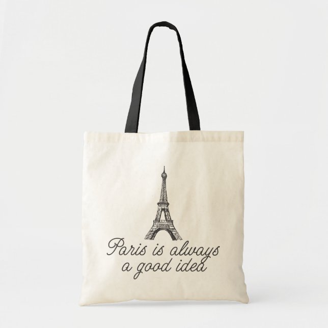 Bolsa Tote Paris é sempre uma boa ideia (Frente)
