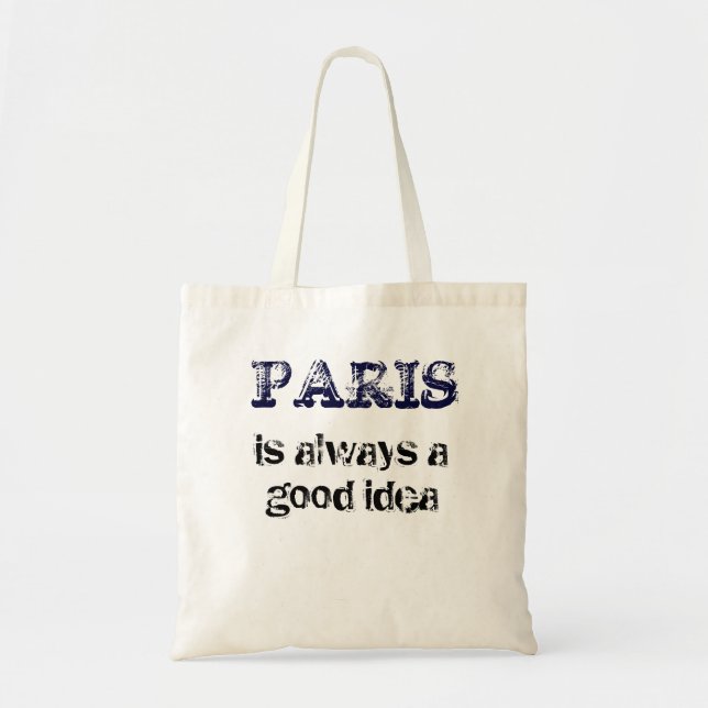 Bolsa Tote PARIS é sempre uma boa ideia (Frente)