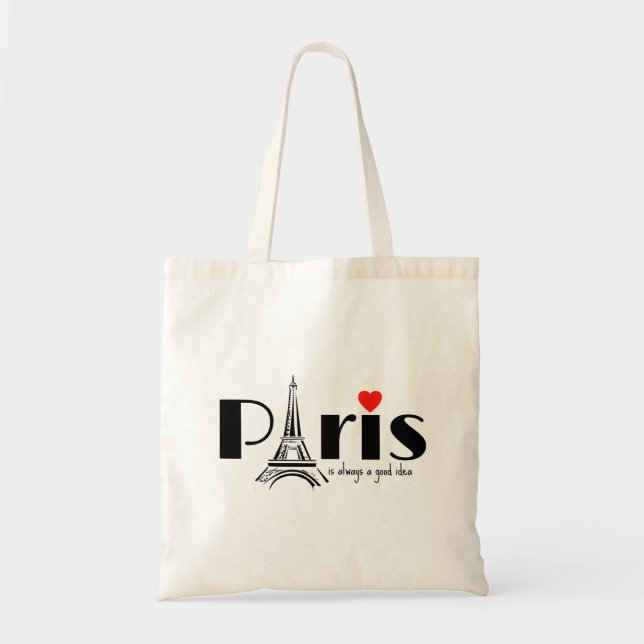 Bolsa Tote Paris Eiffel Tower Design  (Frente)