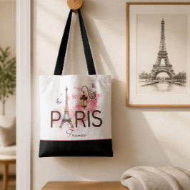 Bolsa Tote Paris França Torre Eiffel & Lâmpada