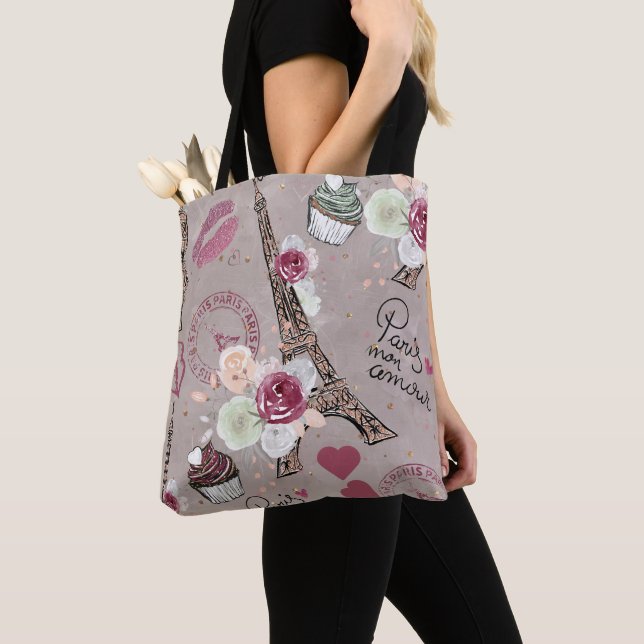 Bolsa Tote Paris Romance, Estilo Francês (Close Up)