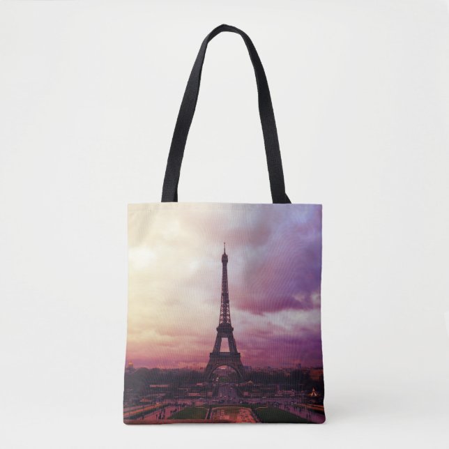 Bolsa Tote Paris - saco da torre Eiffel (Frente)