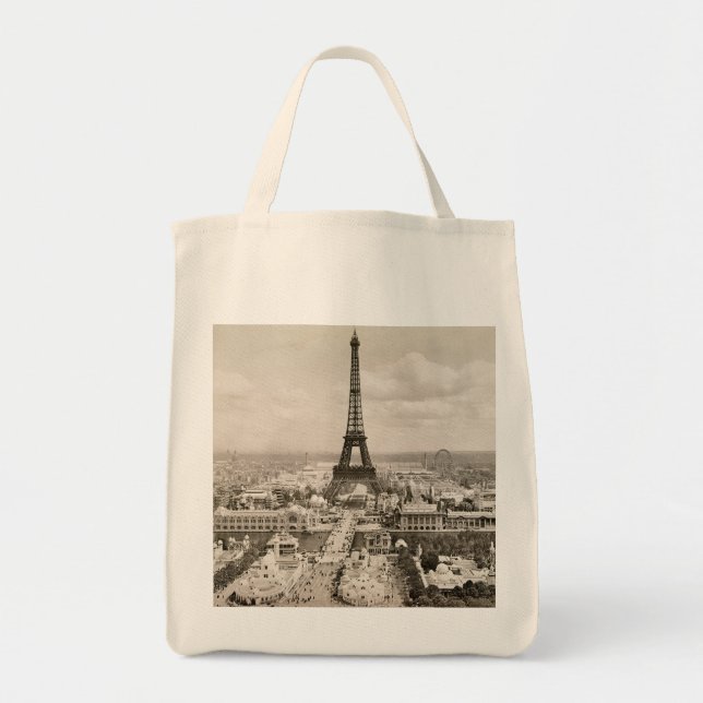 Bolsa Tote Paris: Torre Eiffel, 1900 (Frente)