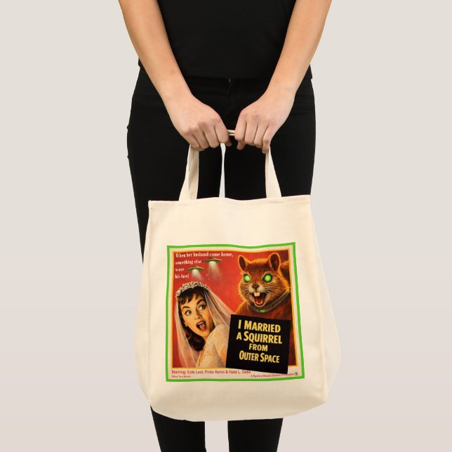 Bolsa Tote Paródia de Esquilo do Espaço Exterior (Frente (produto))