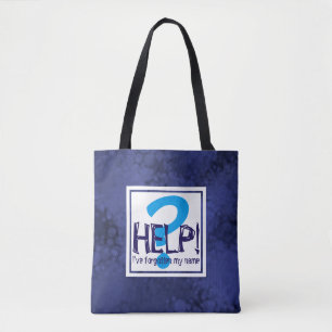 Bolsa Tote Paródia do Monograma Azul