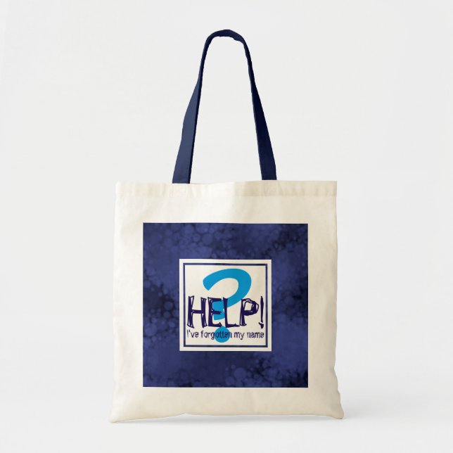 Bolsa Tote Paródia do Monograma Azul (Frente)