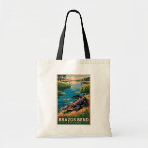 Bolsa Tote Parque Estadual Brazos Bend Texas Viagem Arte Vint