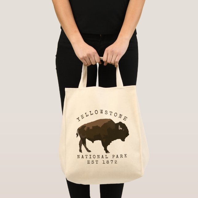 Bolsa Tote Parque Nacional Bison Yellowstone, Estabelecido Em (Frente (produto))