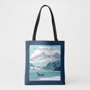 Bolsa Tote Parque Nacional da Baía de Glacier Orca