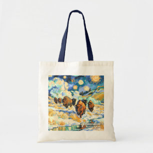 Bolsa Tote Parque Nacional de Yellowstone Bisonho Van Gogh Vi