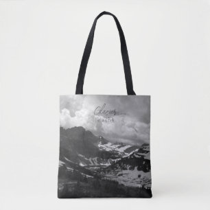 Bolsa Tote Parque Nacional do Glaciar Hidden Lake Black White