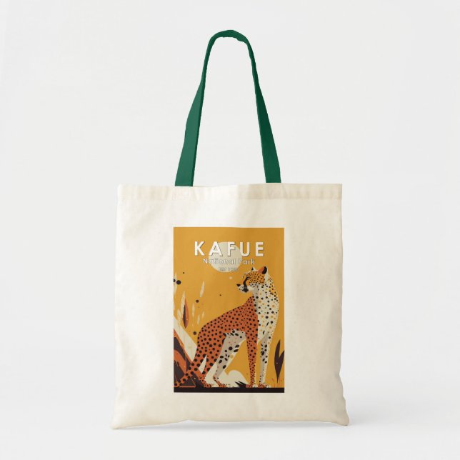 Bolsa Tote Parque Nacional Kafue Zâmbia Vintage (Frente)