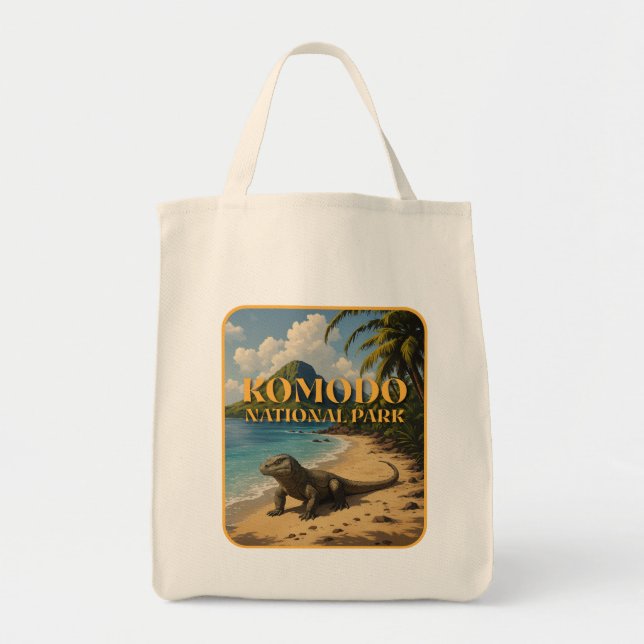 Bolsa Tote Parque Nacional Komodo Indonésia (Frente)