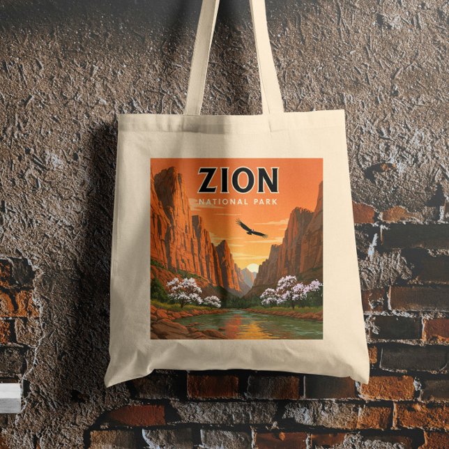 Bolsa Tote Parque Nacional Vintage Zion (Criador carregado)