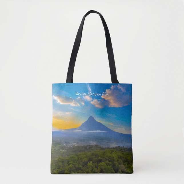 Bolsa Tote Parque Nacional Virunga, RD Congo - Vulcão (Frente)