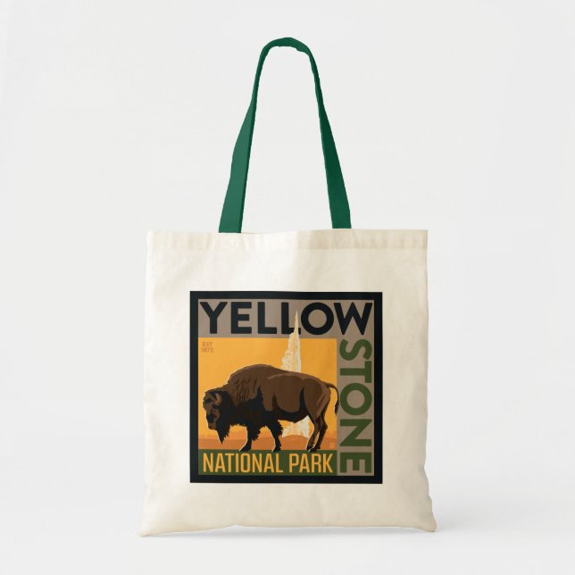 Bolsa Tote Parque Nacional Yellowstone | Buffalo (Frente)