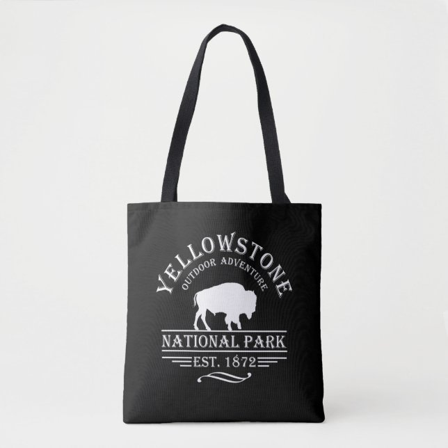 Bolsa Tote Parque Nacional Yellowstone Vintage (Frente)