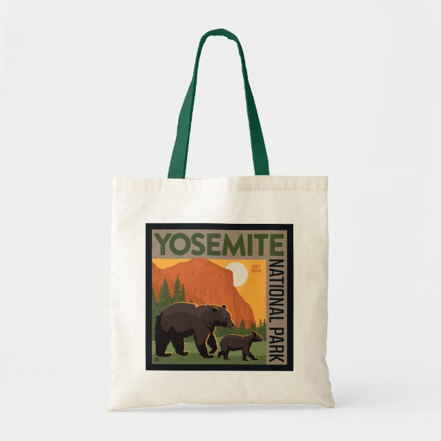 Bolsa Tote Parque Nacional Yosemite | Família Bear (Frente)
