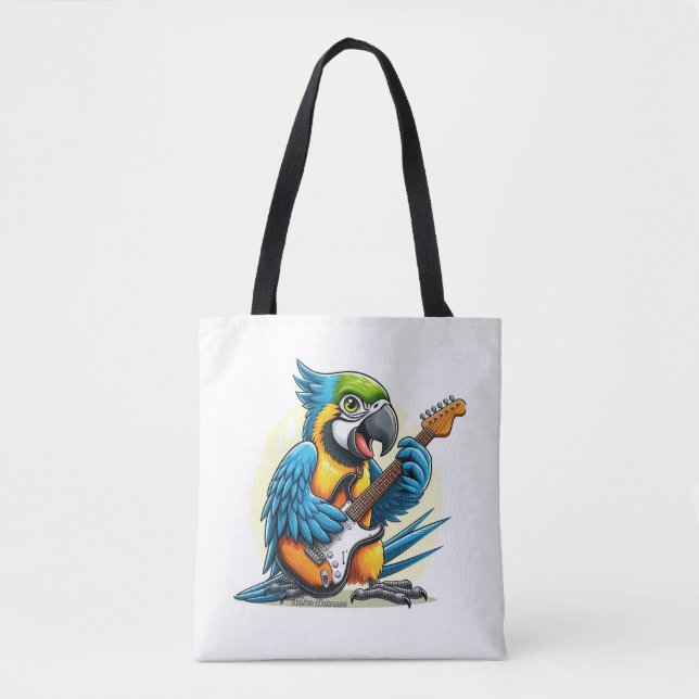 Bolsa Tote Parrot Rock Music (Frente)