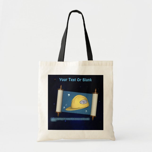 Bolsa Tote Parshat Bereshit - Construção Yesh M'ayn (Frente)